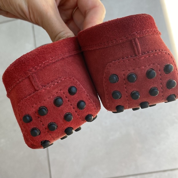 Tod's Red Gommino suede loafers size 37 - Picture 2 of 6